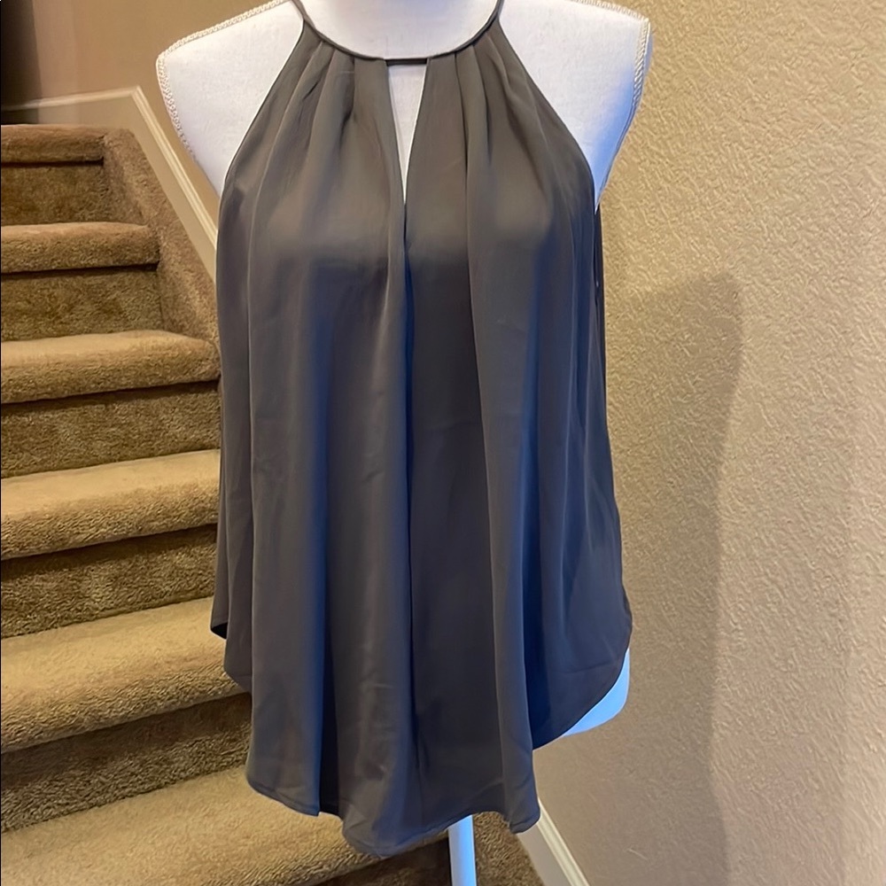 Lush Sleeveless Pleated Blouse